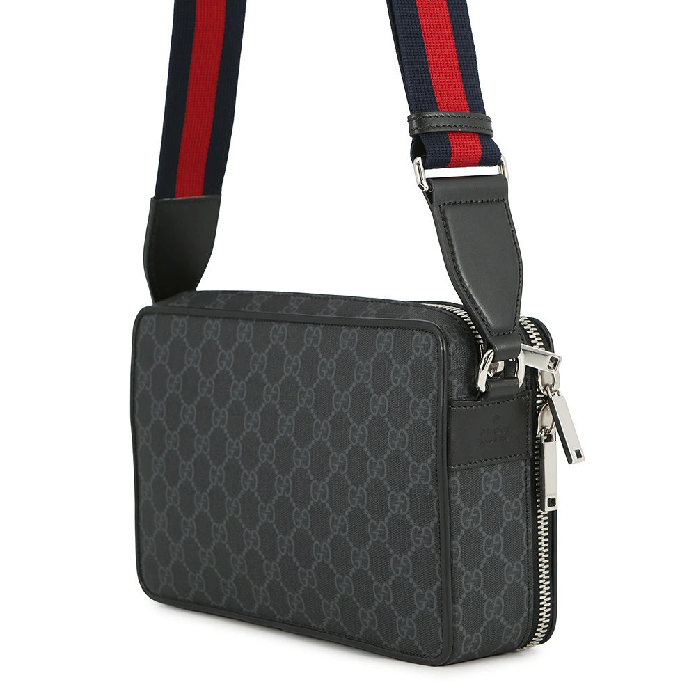 Gucci Bag GG Leather Black Supreme Shoulder FADJA